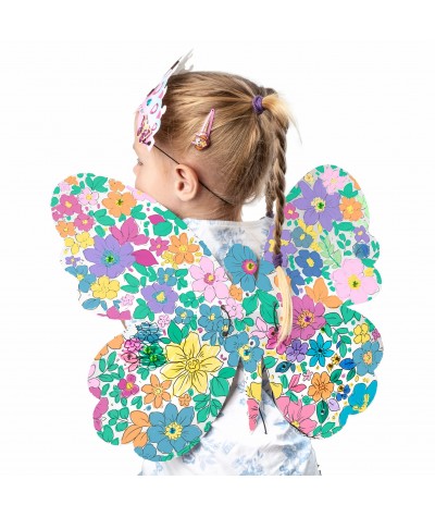 Skrzydła DIY KIDEA -  fantazyjny MOTYL z diamencikami | na przebranie zr&oacute;b to sam