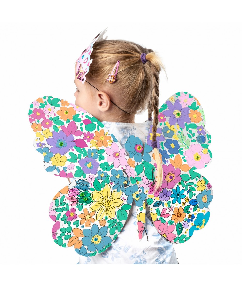 Skrzydła DIY KIDEA -  fantazyjny MOTYL z diamencikami | na przebranie zr&oacute;b to sam