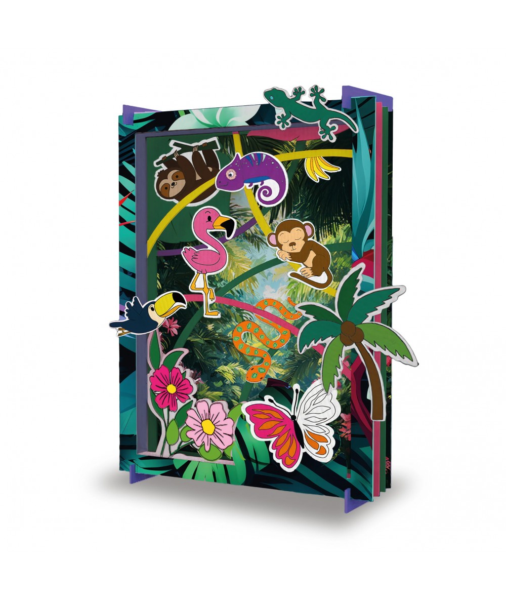 stw&oacute;rz Obraz 3D - zestaw kreatywny DIY KIDEA TAJEMNICA TROPIK&Oacute;W + 6 farb
