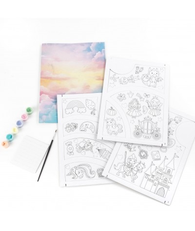 Obraz 3D - zestaw kreatywny DIY KIDEA MAGICZNY ŚWIAT z wr&oacute;żkami + 6 farb dla dzieci