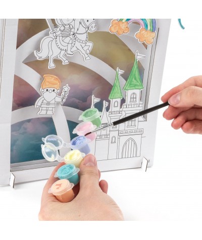 Obraz 3D - zestaw kreatywny DIY KIDEA MAGICZNY ŚWIAT z wr&oacute;żkami + 6 farb dla dzieci