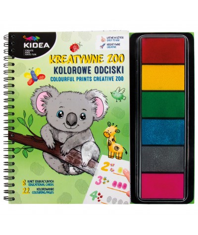 Kolorowe odciski kreatywne ZOO ZWIERZĘTA Kidea - zabawka dla dzieci