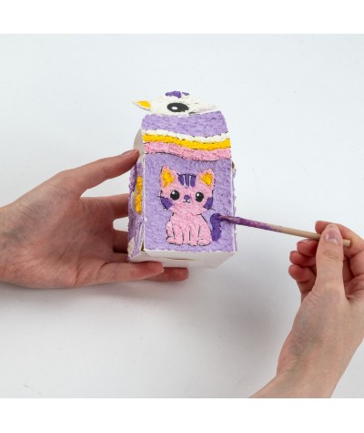 jak zrobić pudełko na prezent z kotkiem