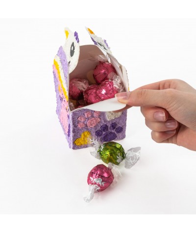 Pudełko na słodycze ręcznie robione- DIY Szkatułka KOTEK malowanie po numerach KIDEA