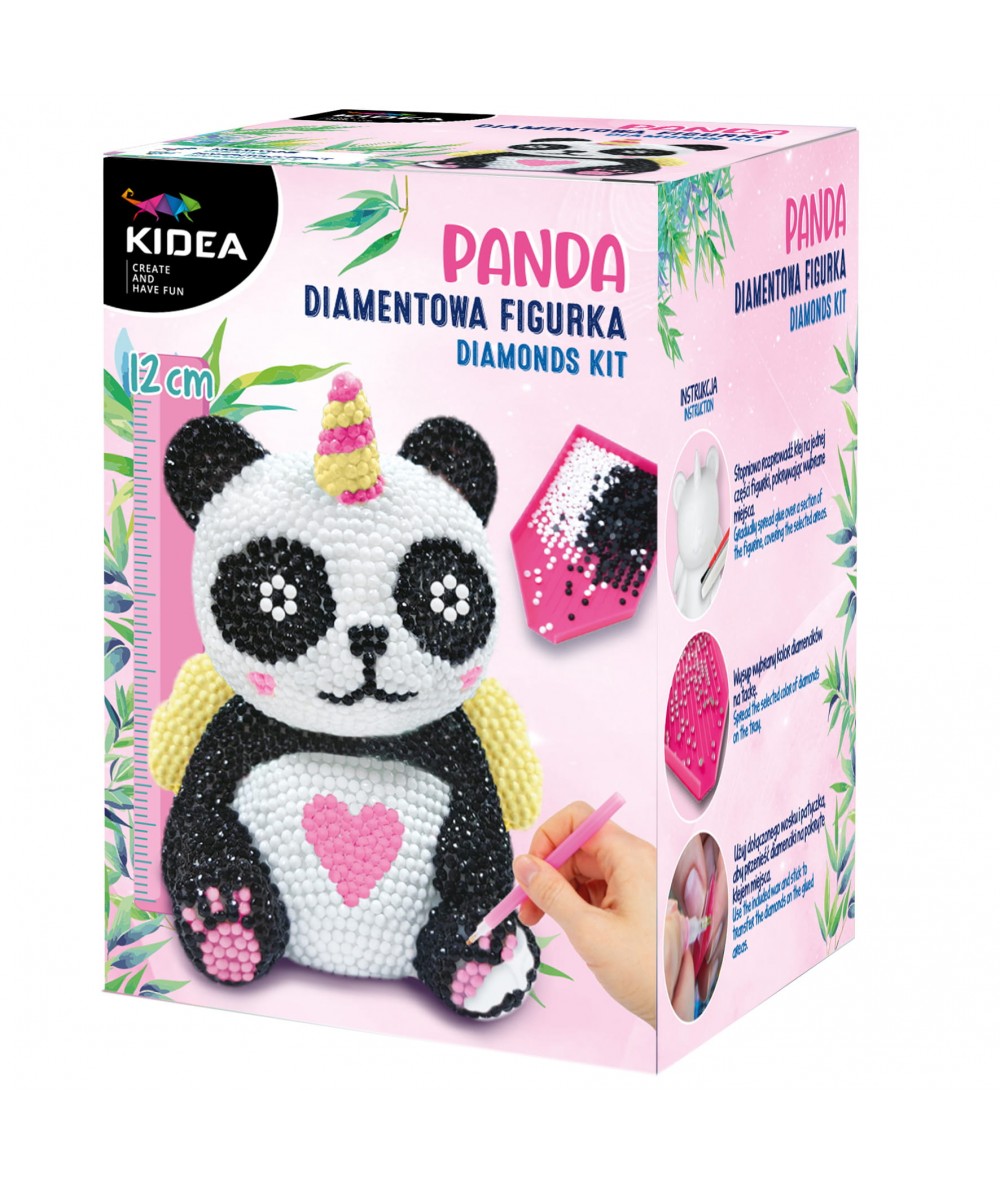 Diamentowa figurka DIY - PANDA Kidea | diamentowa mozaika 3D