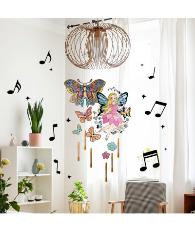 dekoracje pokoju Baśniowe dzwonki wietrzne WR&Oacute;ŻKI I MOTYLE KIDEA DIY | świecące w ciemności