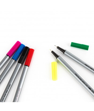 Cienkopisy KIDEA - STANDARDOWE KOLORY - 6szt.