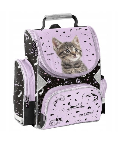 Tornister dla kociary PASO r&oacute;żowy czarny