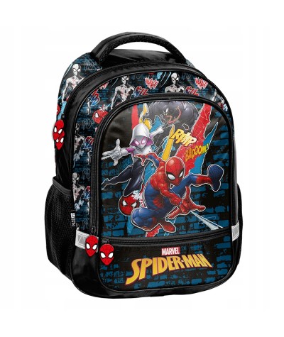 Czarny plecak ze spidermanem PASO klasa 1-3