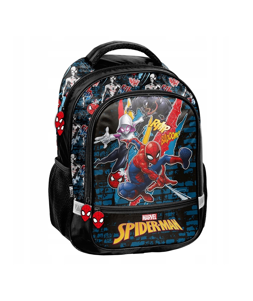 Czarny plecak ze spidermanem PASO klasa 1-3