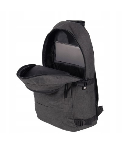 plecak z kieszenią na laptopa PASO szary melanż