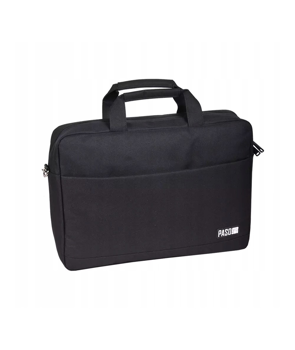 Klasyczna torba na laptopa biznesowa do pracy PASO czarna