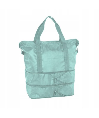 Holograficzna torba w miętowym kolorze dla kobiet podr&oacute;żna na zakupy PASO