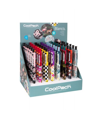 Długopis COOLPACK automatyczny żelowy OIL GEL 0,7mm niebieski BLANCO FASHION 1szt. MIX dziewczęcy