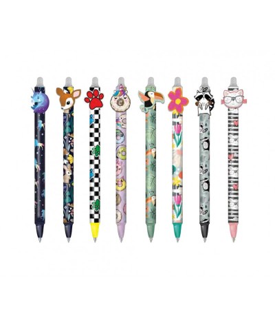 Długopis wymazywalny COOLPACK GIRLS - dziewczęce wzory - MIX 1szt. 0,5mm niebieski tusz 1szt.