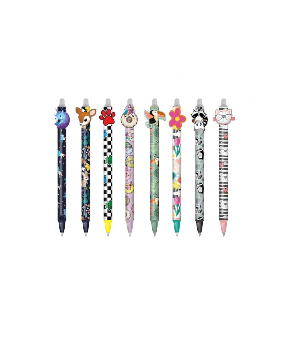 Długopis wymazywalny COOLPACK GIRLS - dziewczęce wzory - MIX 1szt. 0,5mm niebieski tusz 1szt.