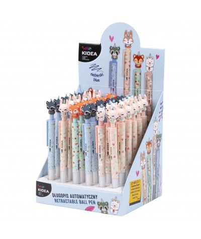 Długopis żelowy dla dzieci z figurką KIDEA 6 SZTUK automatyczny