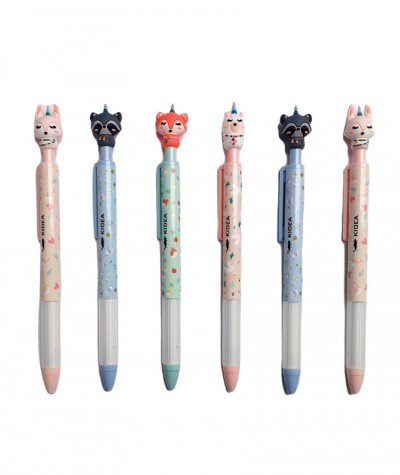 Długopisy żelowe z figurką KIDEA ZWIERZAKI JEDNOROŻCE  6 SZTUK dla dzieci
