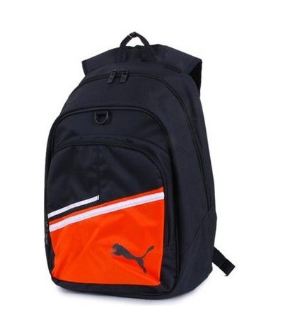 Plecak Puma z kieszenią na piłkę czarny pomarańczowy 