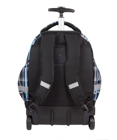 Plecak na kółkach CoolPack CP sportowy wzór - czarny i niebieski w kratkę RAPID SPORTY 450