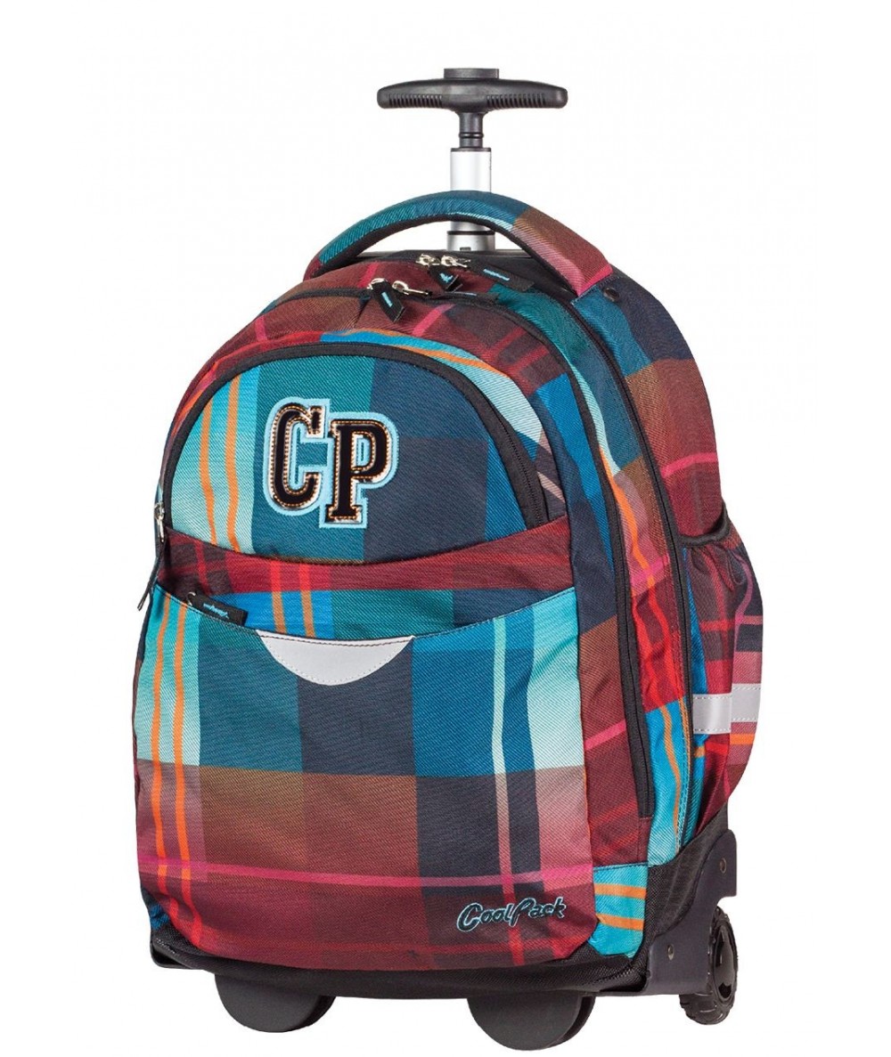 Plecak na kółkach CoolPack CP w bordowo niebieski deseń RAPID MAROON 462