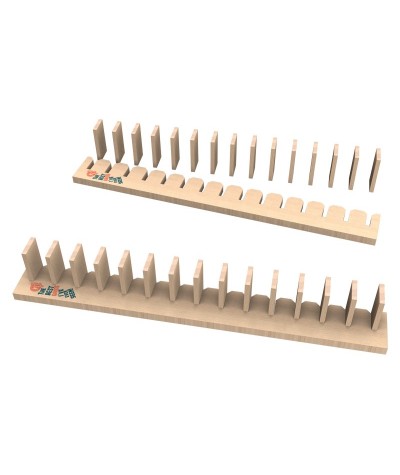 TrickLogic - Grzebień drewniany do układania ustawiania domino