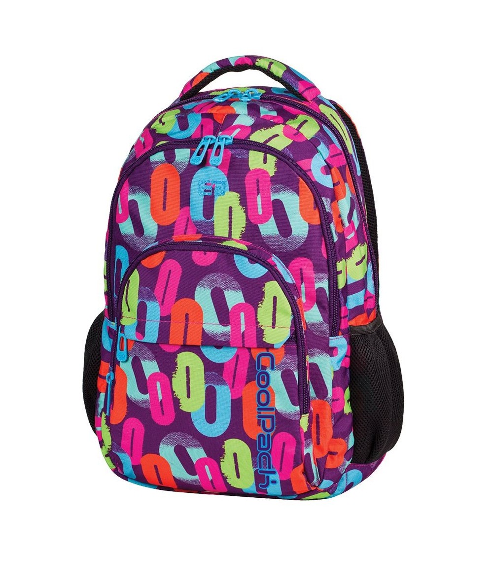 Plecak młodzieżowy CoolPack CP w kolorowe zera dla dziewczynki BASIC MULTICOLOR 547