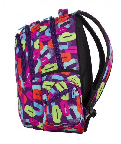 Plecak młodzieżowy CoolPack CP w kolorowe zera dla dziewczynki BASIC MULTICOLOR 547