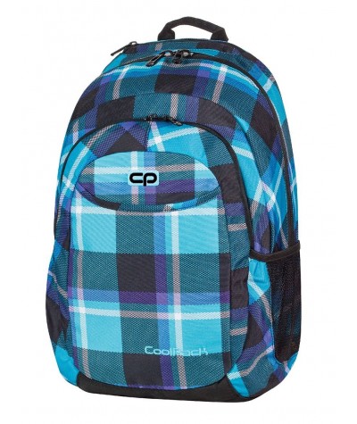 Plecak młodzieżowy CoolPack CP niebieski w kratkę - URBAN SCOTT 386