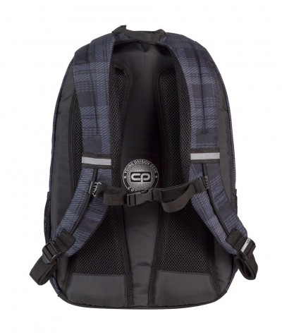Plecak młodzieżowy na laptop CoolPack CP czarno - szary w kratkę URBAN  DERBY 371