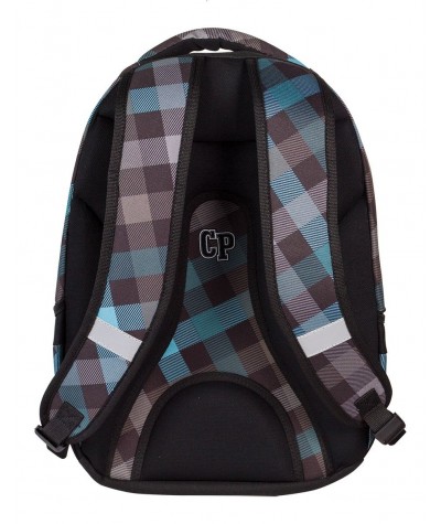 Plecak szkolny CoolPack CP ciemny szary w kratkę - 5 przegród COLLEGE CLASSIC GREY 485
