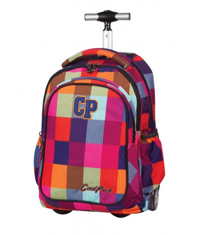 Plecak na kółkach CoolPack CP w kratkę w pastelowych kolorach Junior 003A