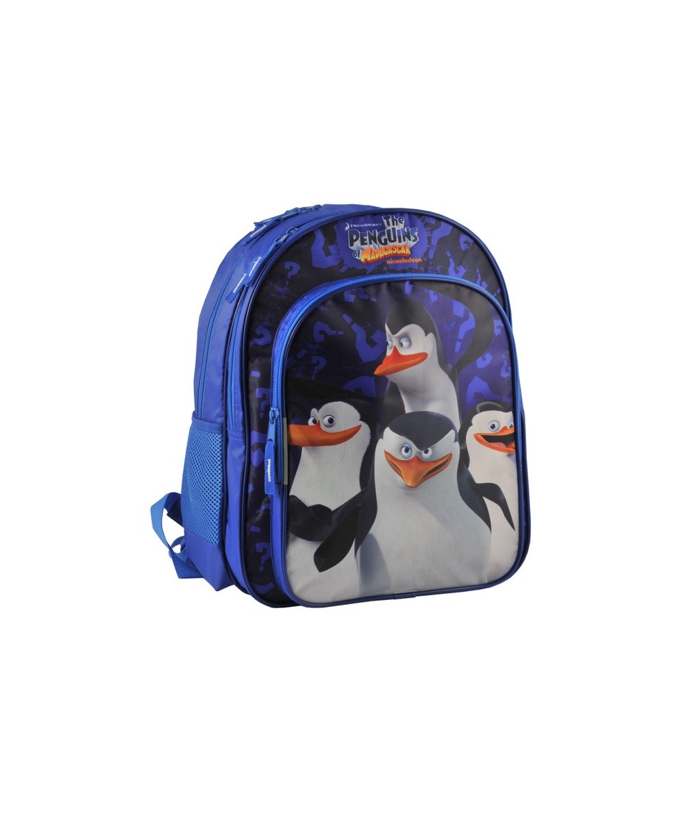Plecak szkolny Pingwiny z Madagaskaru - niebieski