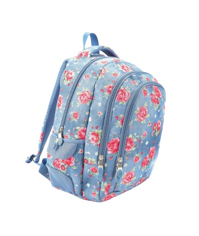 Plecak młodzieżowy 08 ST.REET niebieski w róże GARDEN
