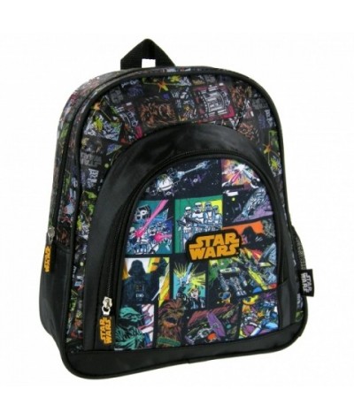 Plecaczek szkolno-wycieczkowy Star Wars - czarny z komiksowymi obrazkami