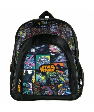 Plecaczek szkolno-wycieczkowy Star Wars - czarny z komiksowymi obrazkami
