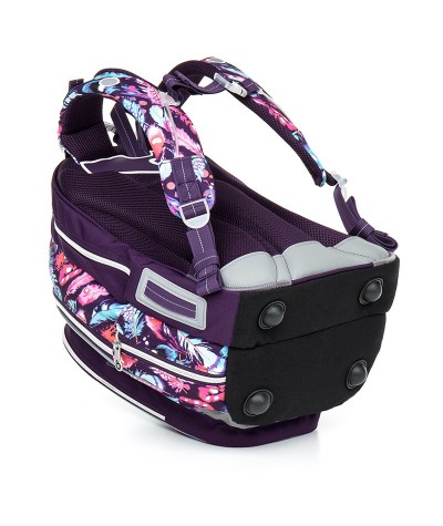 plecak młodzieżowy TOPGAL CHI 796 H dla dziewczyny fioletowy w kolorowe pióra