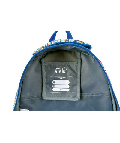 Plecak młodzieżowy 02 ST.REET niebieski w indyjskie wzory CASHMERE