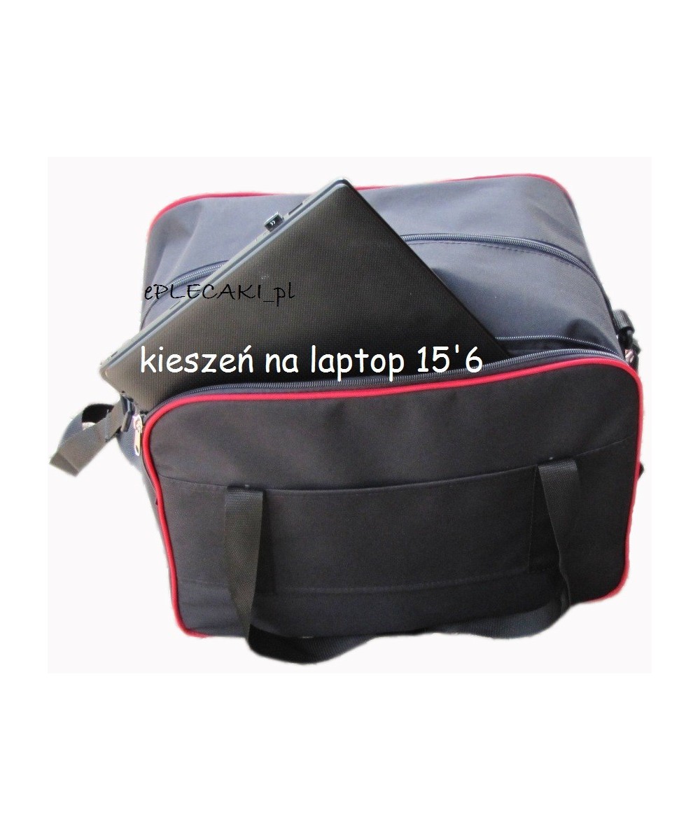 TORBA - bagaż podręczny na laptop - CZERWONA LAMÓWKA