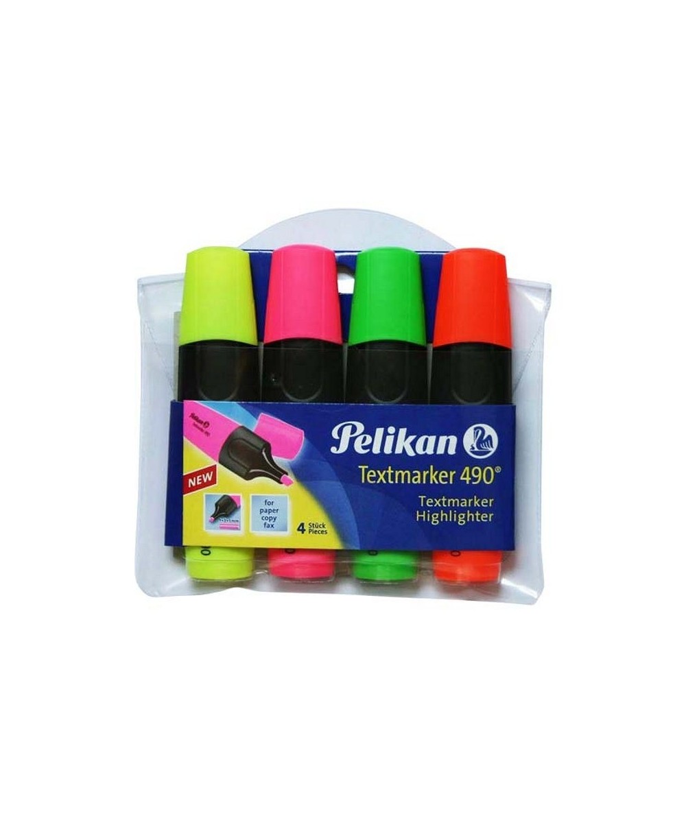 Zakreślacze Pelikan Texmarker 490 - 4 kolory