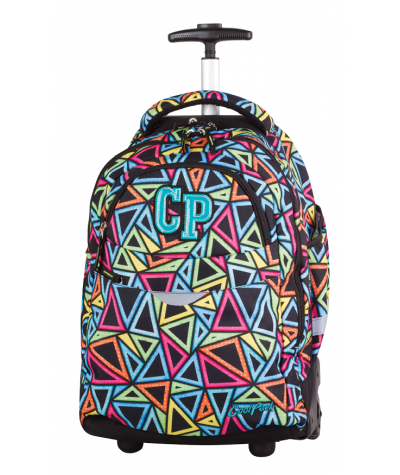 Plecak na kółkach CoolPack CP w kolorowe trójkaty RAPID COLOR TRIANGLES trójkąty dla chłopca dla dziewczynki - duży tornister na