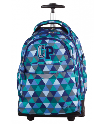 Plecak na kółkach CoolPack CP niebieski w trójkąty RAPID PRISM 680 dla chłopca