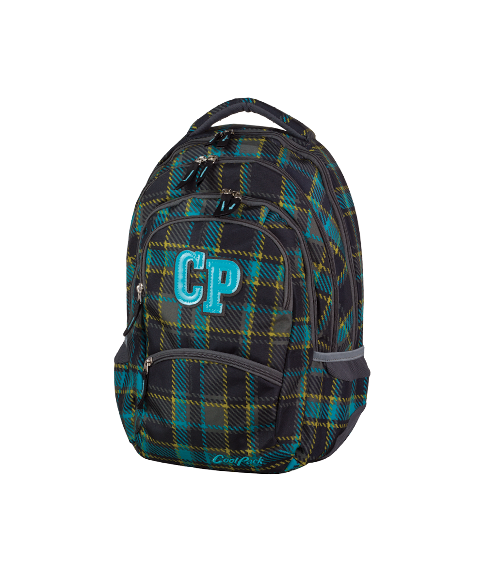 Plecak młodzieżowy CoolPack CP ciemna kratka 5 przegród COLLEGE MARENGO 686