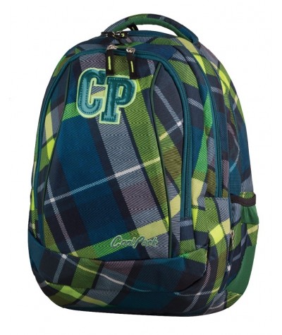 Plecak młodzieżowy CoolPack CP zielony w kratkę - 2w1 COMBO VERDURE 625 dla chłopca lub dla dziewczynki