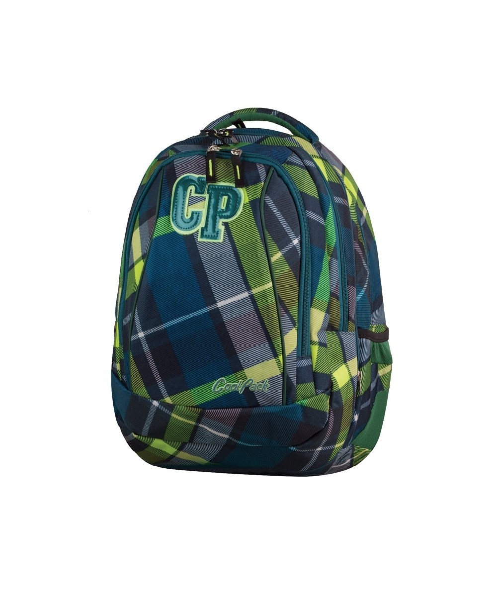 Plecak młodzieżowy CoolPack CP zielony w kratkę - 2w1 COMBO VERDURE 625 dla chłopca lub dla dziewczynki