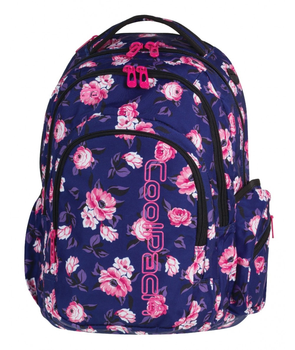 Plecak młodzieżowy CoolPack CP granatowy w róże SPARK II dla dziewczyny