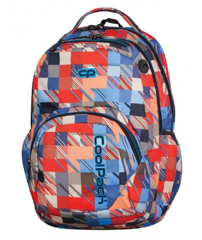 Plecak młodzieżowy CoolPack CP czerwono-niebieski w kratkę SMASH MOTION CHECK 890
