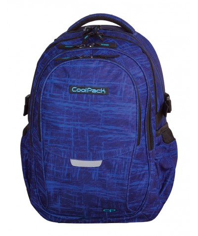 Plecak młodzieżowy CoolPack niebieski CP - 4  przegrody FACTOR BLUE FIBRE 995