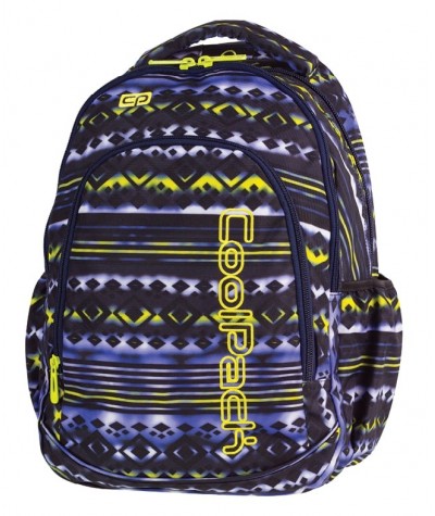Plecak do klas 1-3 CoolPack CP PRIME TIE DYE BLUE 1060 - czarny plecak szkolny w zygzaki dla chłopca