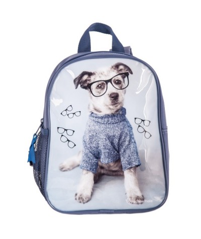 Mały plecaczek z psem w okularach do przedszkola